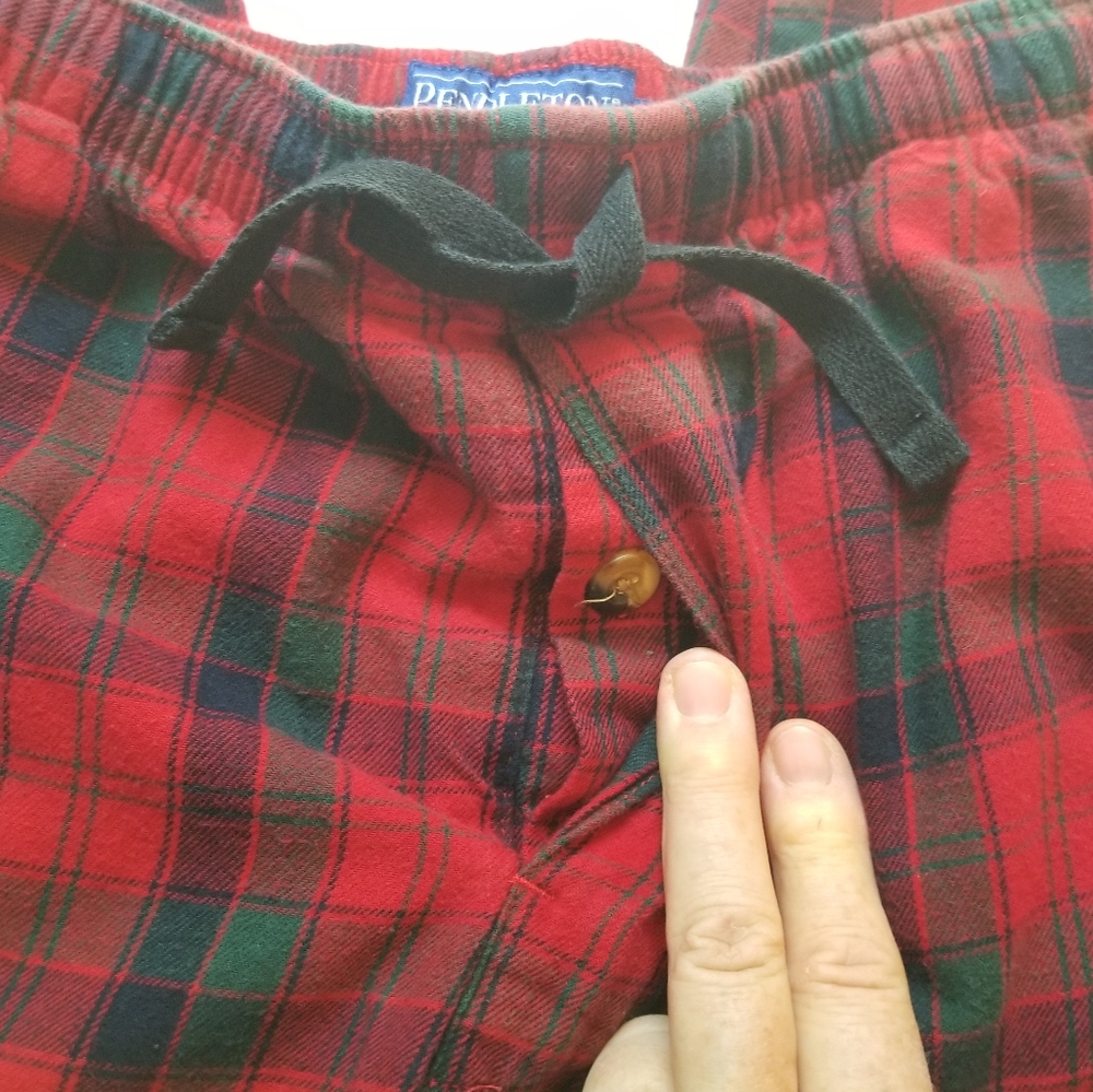 Pendleton red plaid cotton flannel PJ pants - Picture 6 of 7